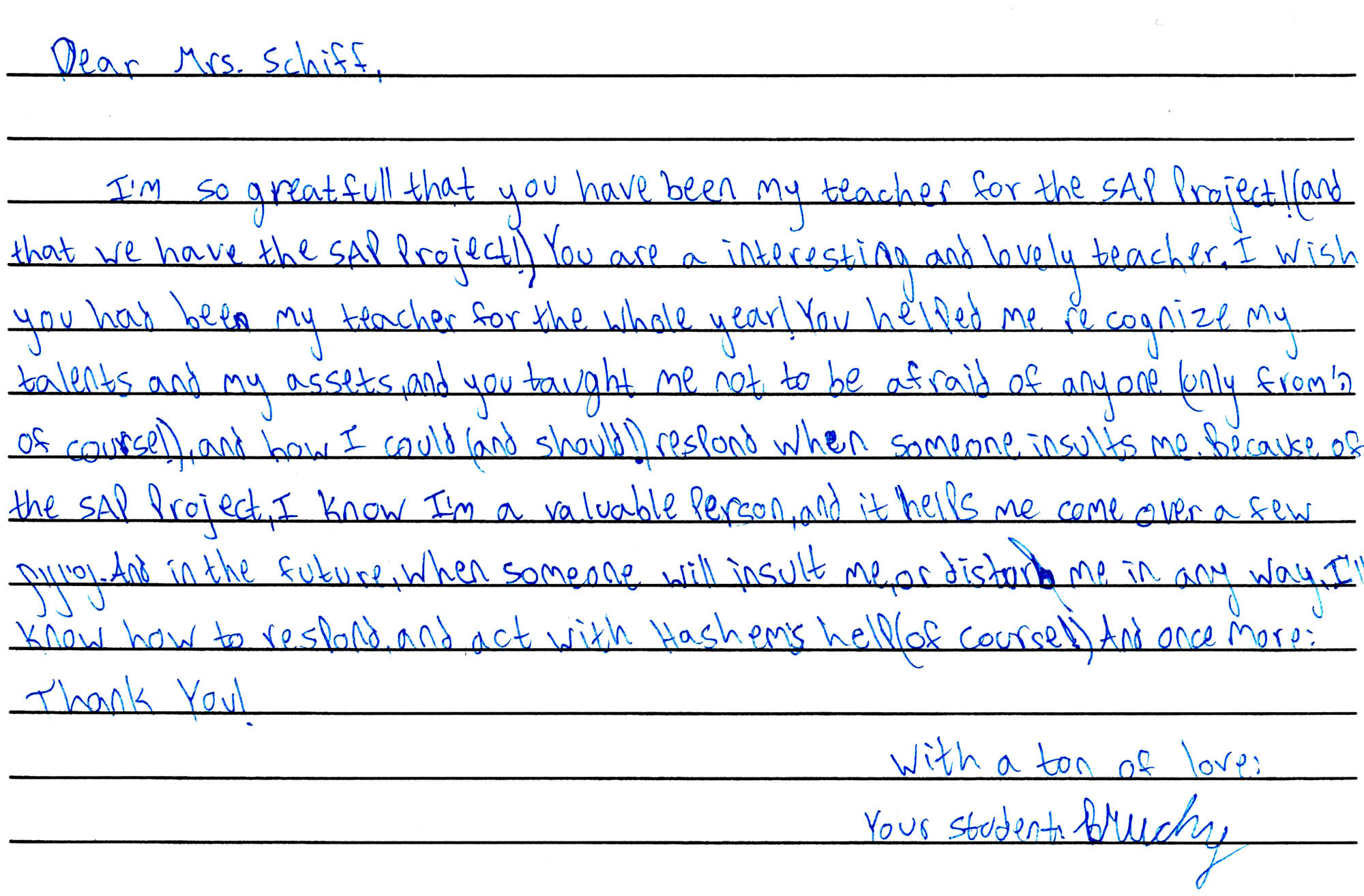 Student Impact Letter 3