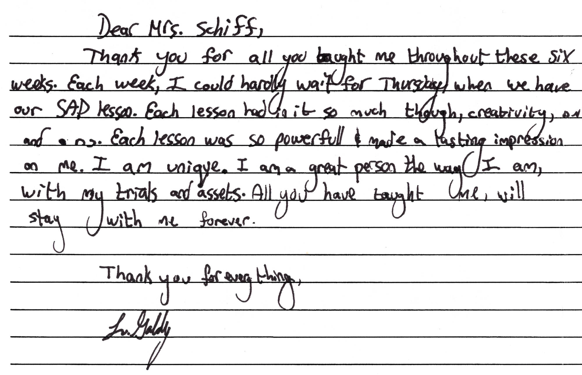 Student Impact Letter 4
