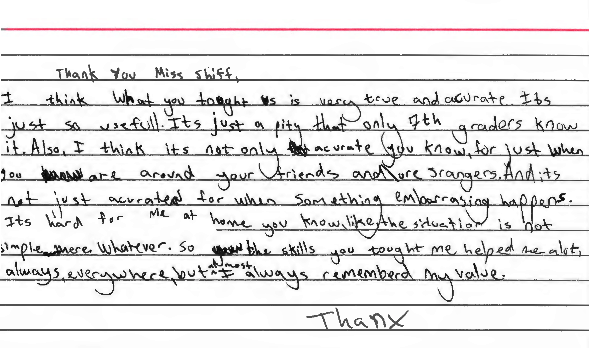 Student Impact Letter 7
